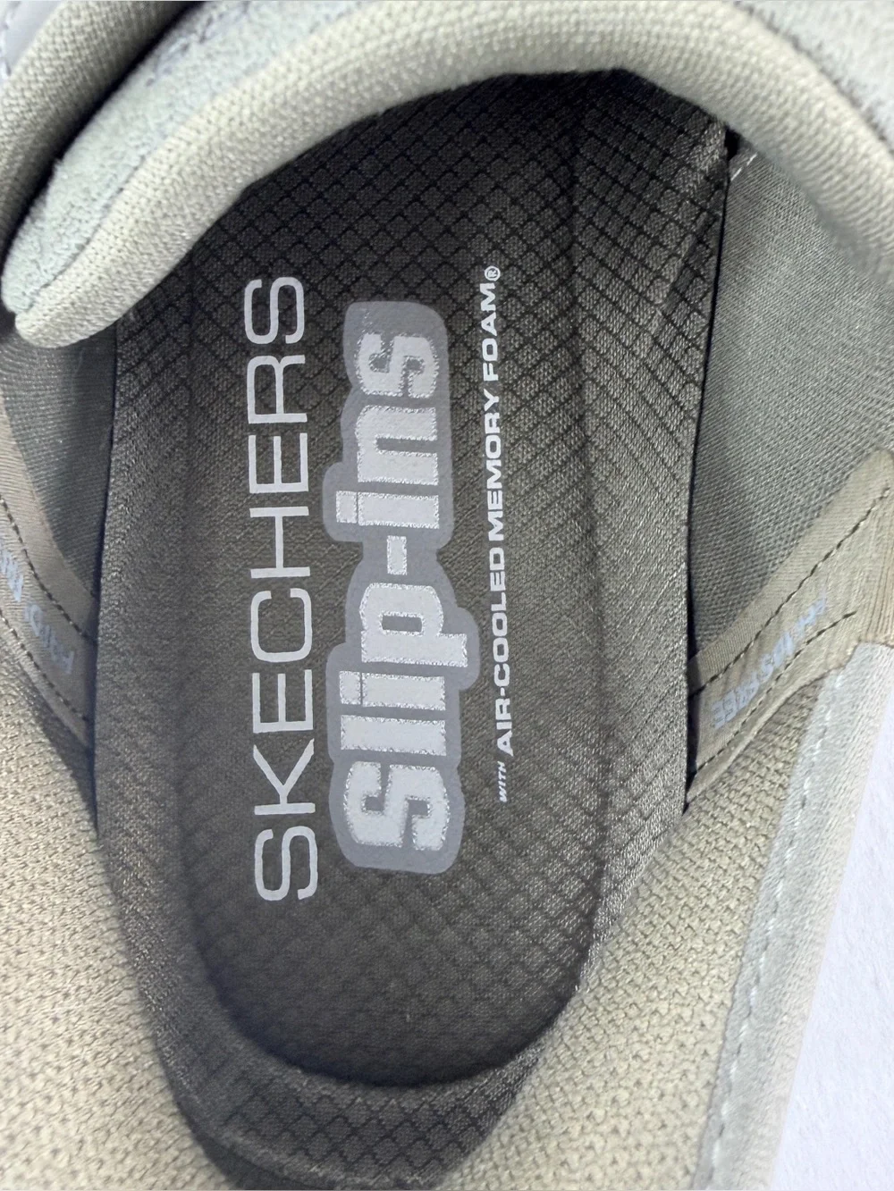 Skechers Men Size 11 Olive Shoe Faux Suede Slip Ins GO WALK Flex Smooth Motion